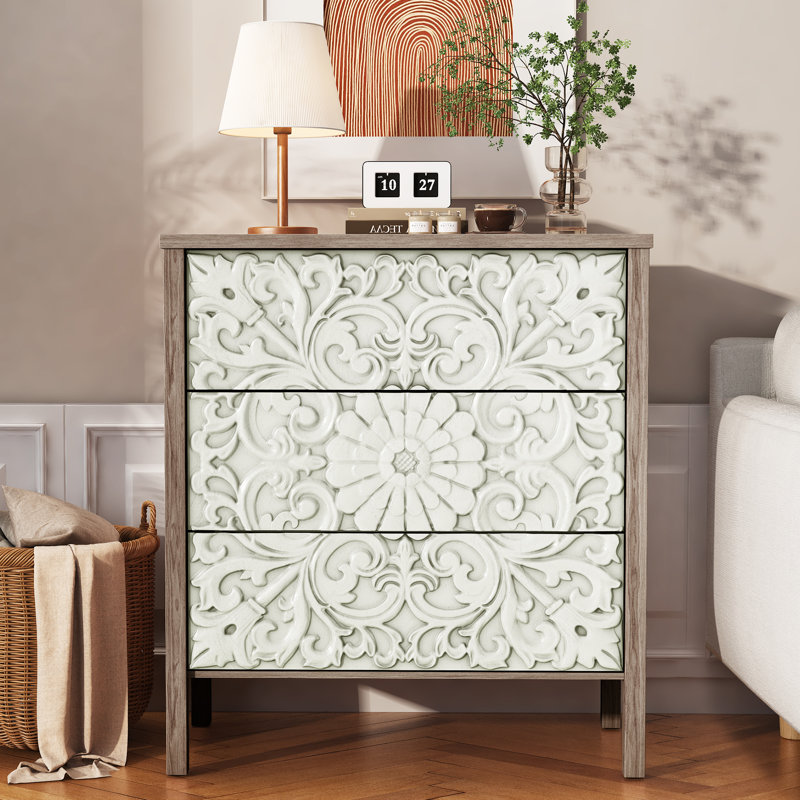 Fleur De Lis Living Platt Farmhouse 3-Drawer Dresser & Reviews